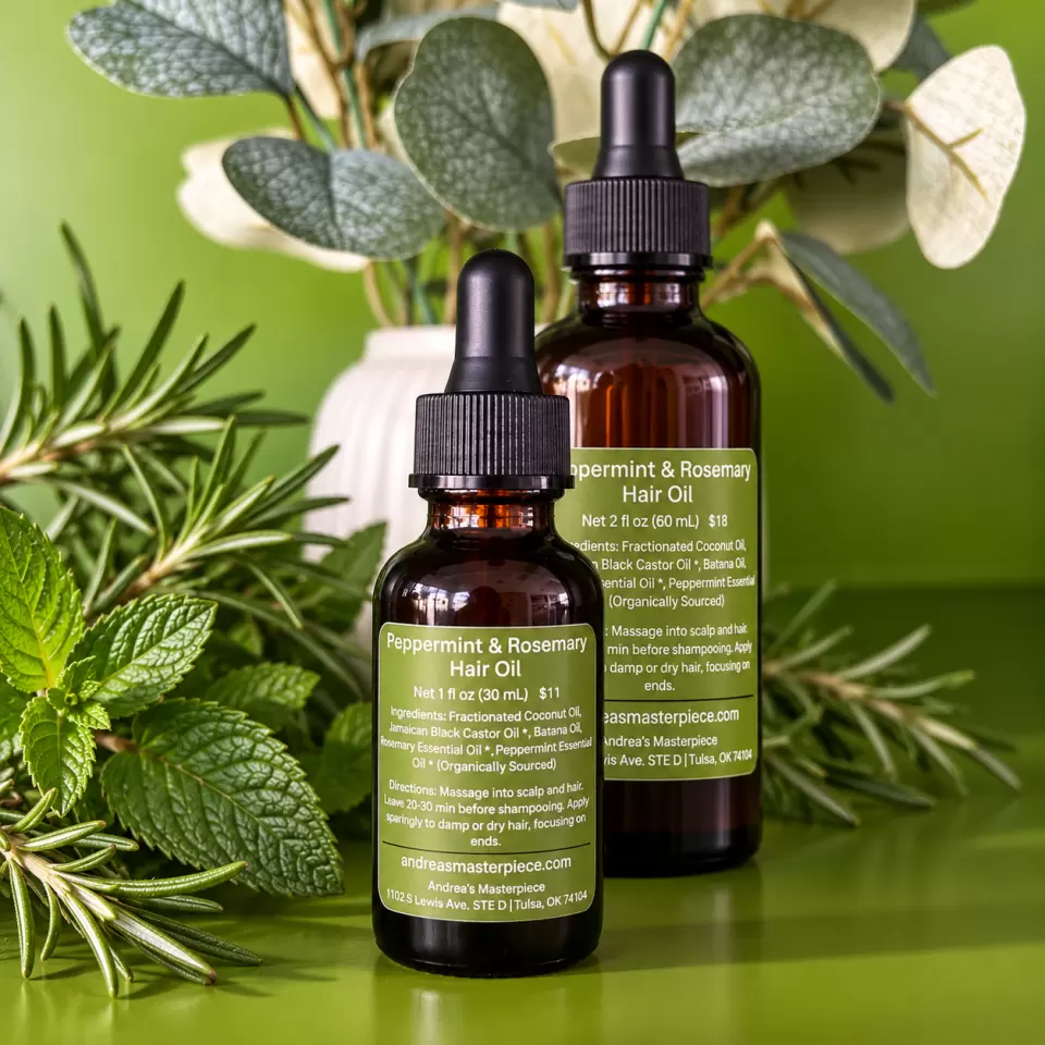 Peppermint & Rosemary Hair Oil